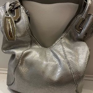 Silver Nicoli Bag - Snakeskin style